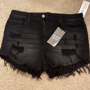 Women’s Studio Blue Size 29 Black Destroyed Denim Short